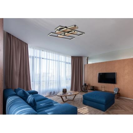 Globo 67299D1 - LED stropna svjetiljka COLLI LED/48W/230V 52x60 cm smeđa/crna