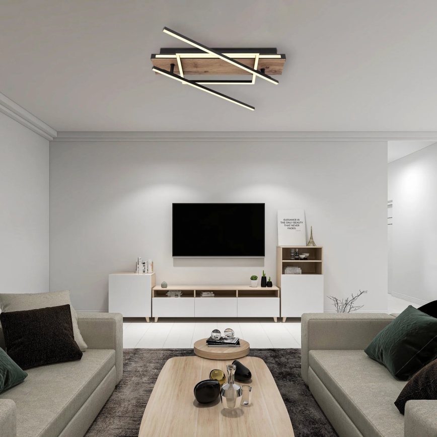 Globo 67299D3 - LED stropna svjetiljka COLLI LED/40W/230V 88x120 cm bež/crna