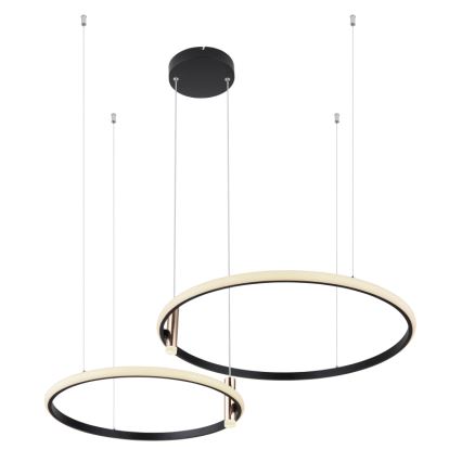 Globo - LED Prigušivi luster na sajli LED/55W/230V 2700-6000K crna + daljinski upravljač