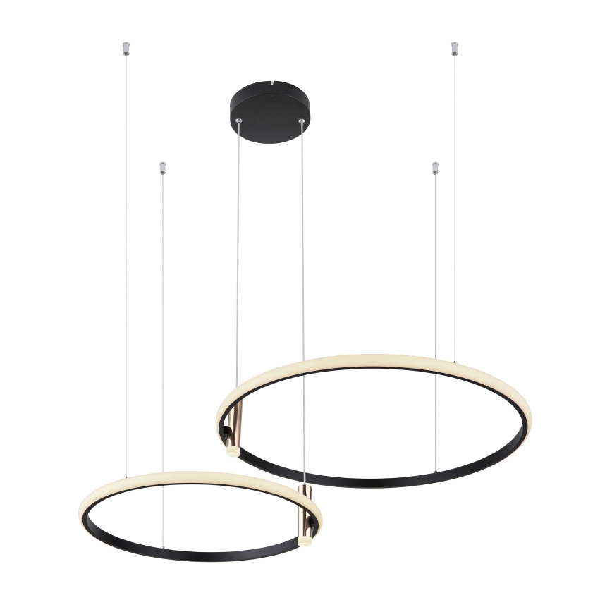 Globo - LED Prigušivi luster na sajli LED/55W/230V 2700-6000K crna + daljinski upravljač