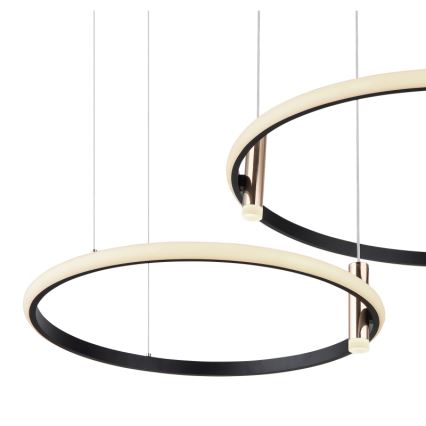 Globo - LED Prigušivi luster na sajli LED/55W/230V 2700-6000K crna + daljinski upravljač