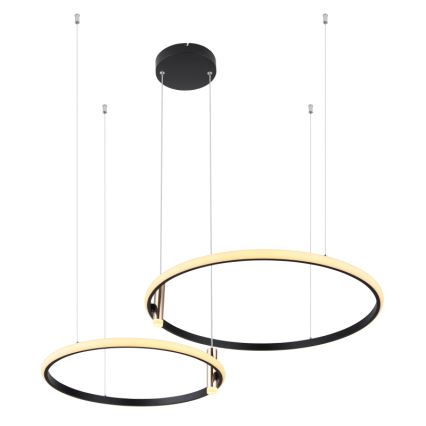 Globo - LED Prigušivi luster na sajli LED/55W/230V 2700-6000K crna + daljinski upravljač