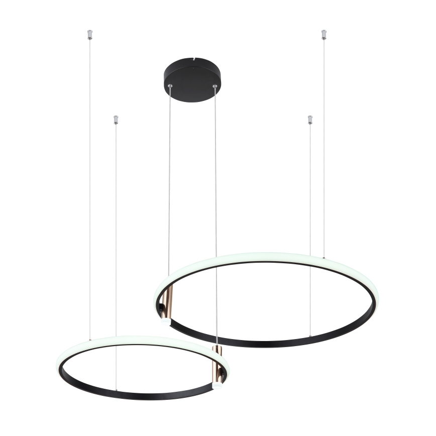 Globo - LED Prigušivi luster na sajli LED/55W/230V 2700-6000K crna + daljinski upravljač