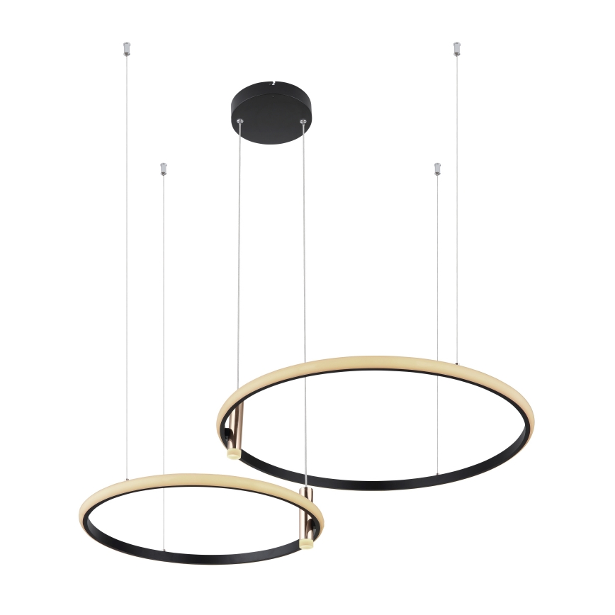 Globo - LED Prigušivi luster na sajli LED/55W/230V 2700-6000K crna + daljinski upravljač