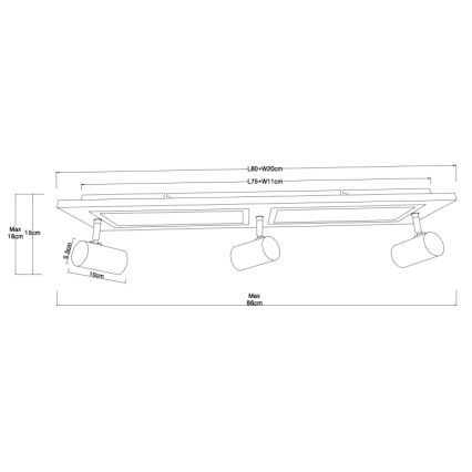 Globo - LED Reflektorska svjetiljka LED/24W/230V + 3xGU10/5W