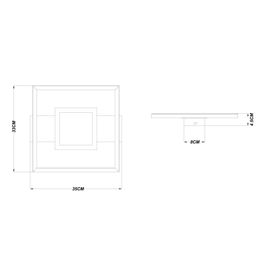 Globo - LED stropna svjetiljka LED/18W/230V 3000K 35x33 cm