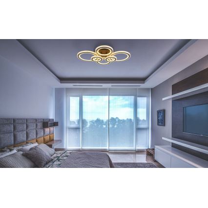 Globo - LED Prigušiva stropna svjetiljka LED/60W/230V 2700-6000K 56x78 cm antracit + daljinski upravljač
