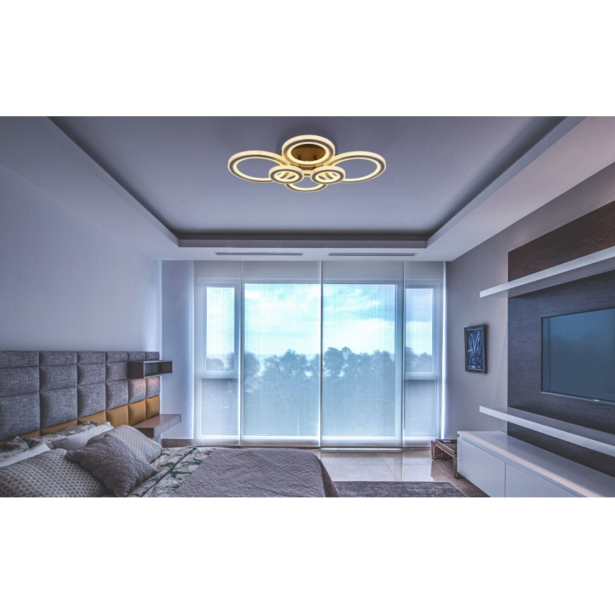 Globo - LED Prigušiva stropna svjetiljka LED/60W/230V 2700-6000K 56x78 cm antracit + daljinski upravljač