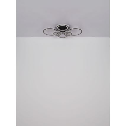 Globo - LED Prigušiva stropna svjetiljka LED/60W/230V 2700-6000K 56x78 cm antracit + daljinski upravljač