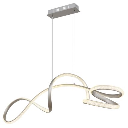 Globo - LED Luster na sajli LED/40W/230V mat krom
