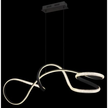 Globo - LED Luster na sajli LED/40W/230V crna
