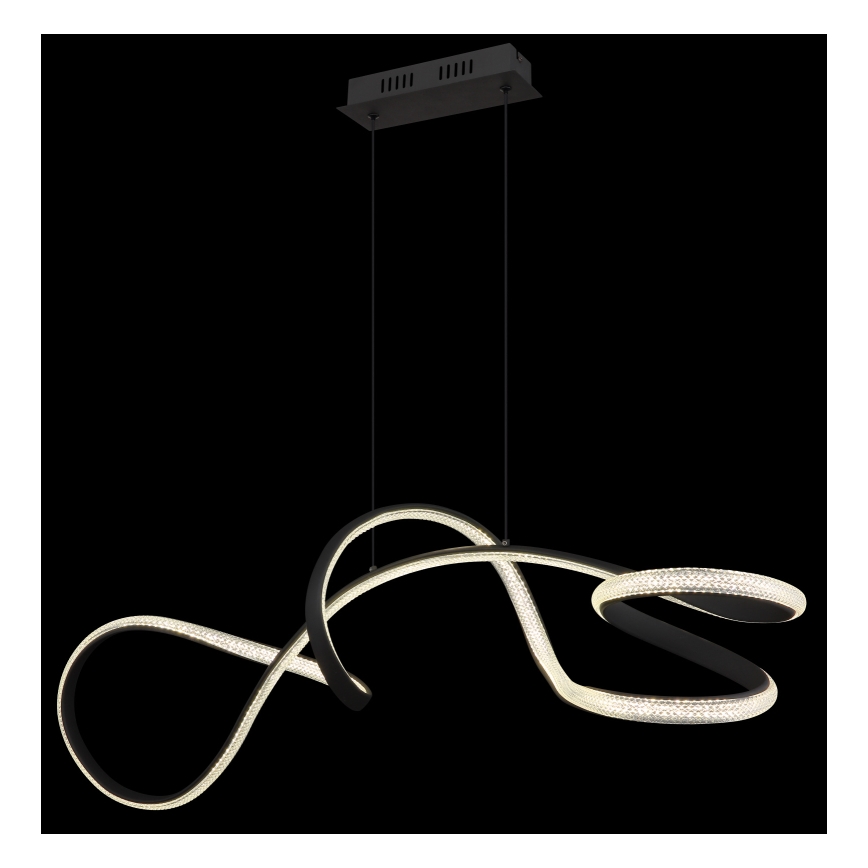 Globo - LED Luster na sajli LED/40W/230V crna