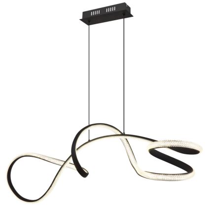 Globo - LED Luster na sajli LED/40W/230V crna