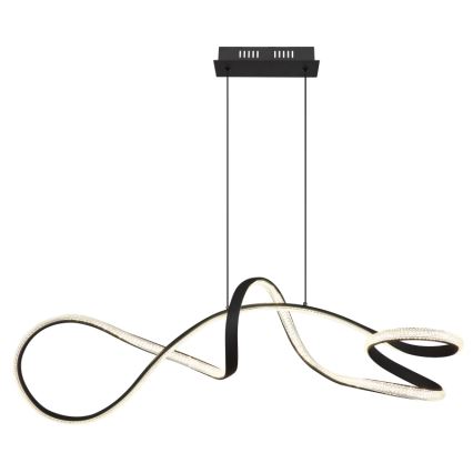 Globo - LED Luster na sajli LED/40W/230V crna