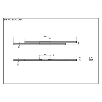 Globo - LED Stropna svjetiljka LED/24W/230V 3000K crna