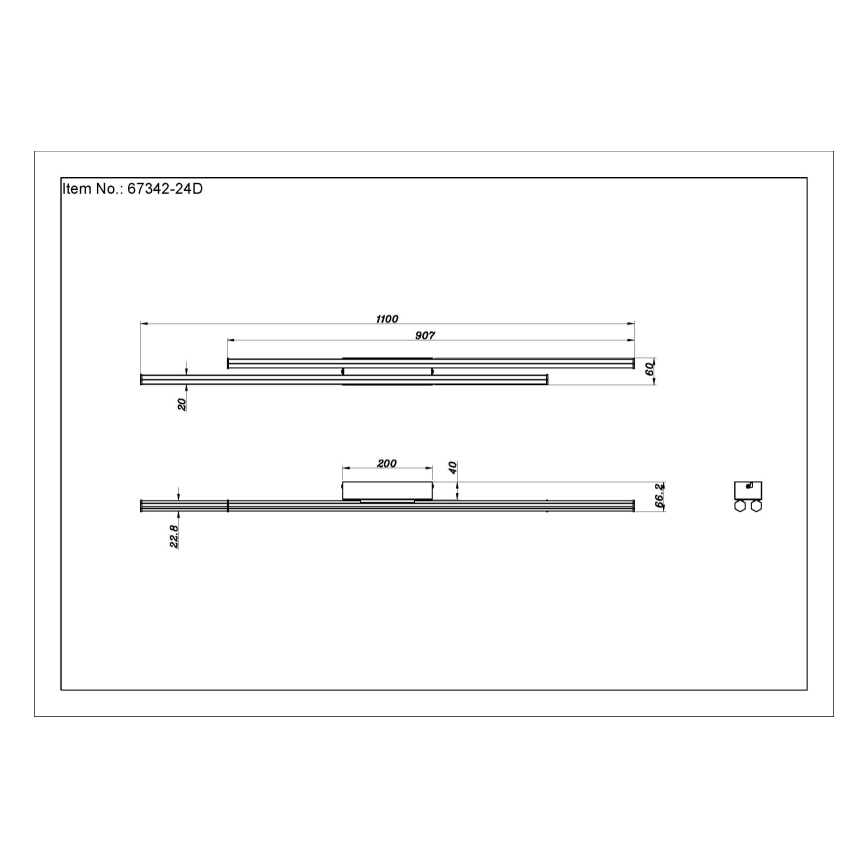 Globo - LED Stropna svjetiljka LED/24W/230V 3000K crna