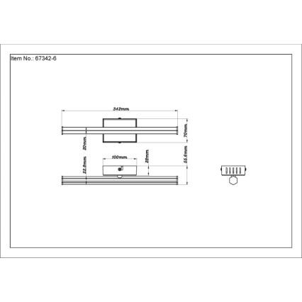 Globo - LED Stropna svjetiljka LED/6W/230V 3000K crna