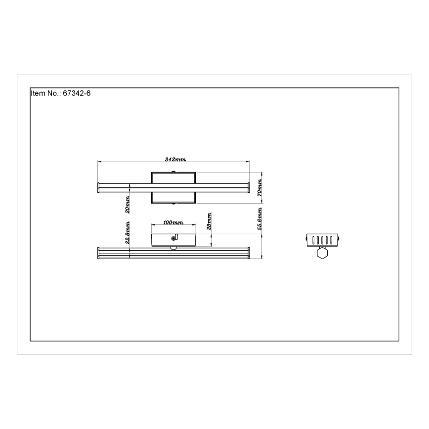 Globo - LED Stropna svjetiljka LED/6W/230V 3000K crna