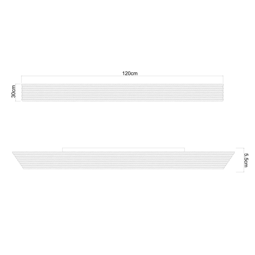 Globo - LED stropna svjetiljka s mogućnošću prigušivanja LED/40W/230V 2700-6500K 30x120 cm + daljinski upravljač