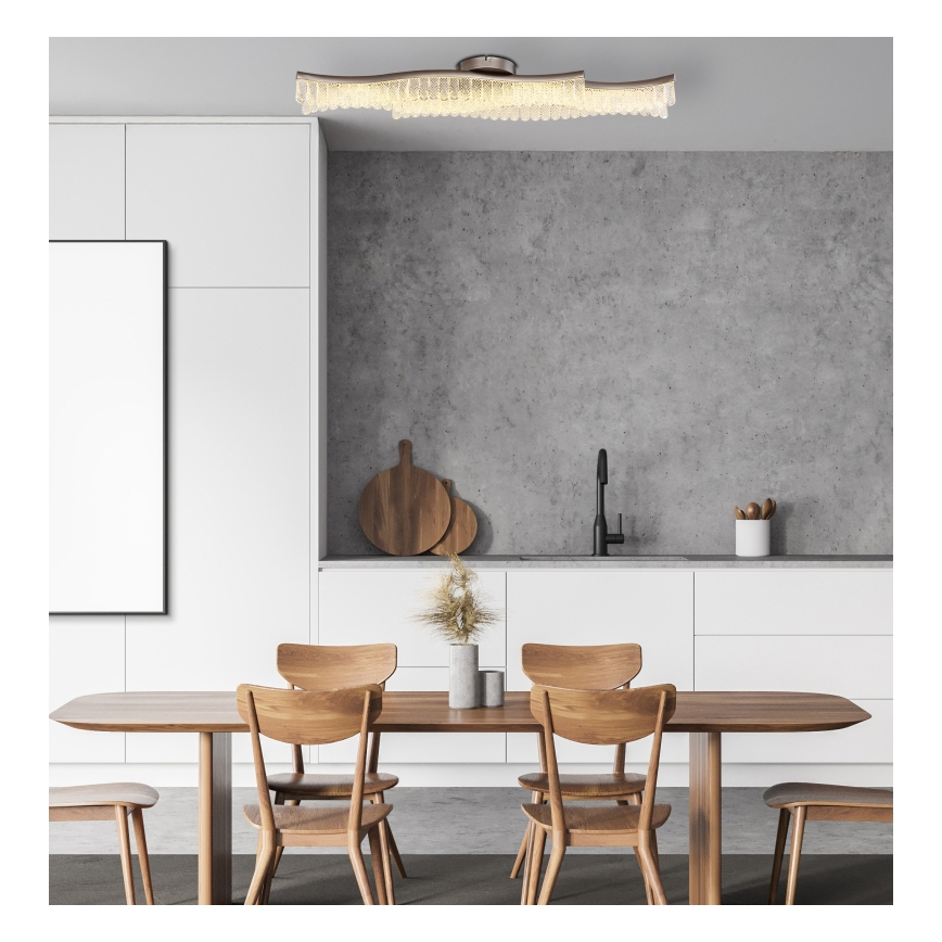 Globo - LED Stropna svjetiljka LED/35W/230V 3200K 18x108 cm mat krom