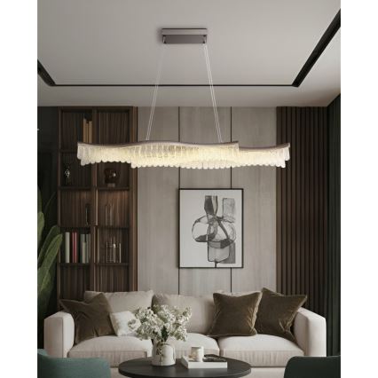 Globo - LED Luster na sajli LED/35W/230V 3200K mat krom