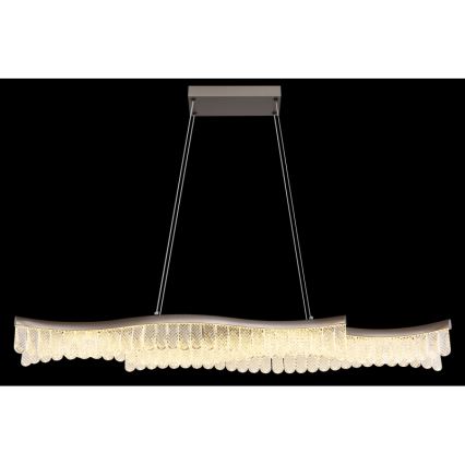 Globo - LED Luster na sajli LED/35W/230V 3200K mat krom