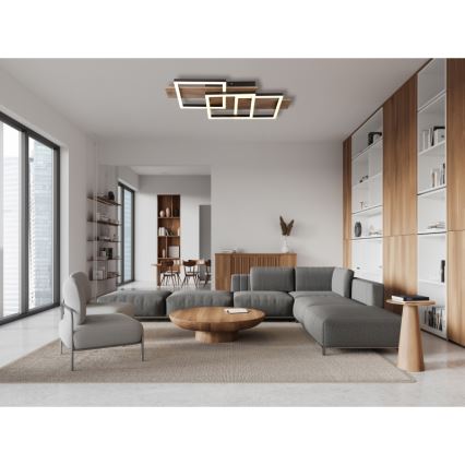 Globo - LED Stropna svjetiljka LED/24W/230V 3000K 33x58 cm smeđa/crna