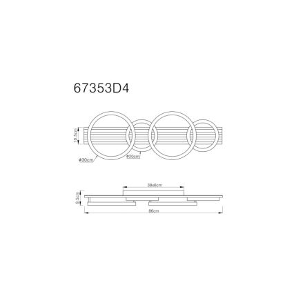 Globo - LED Stropna svjetiljka LED/30W/230V 3000K 30x86 cm