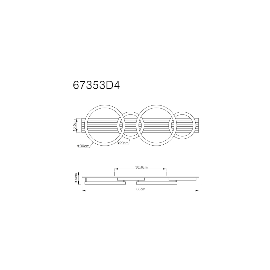 Globo - LED Stropna svjetiljka LED/30W/230V 3000K 30x86 cm
