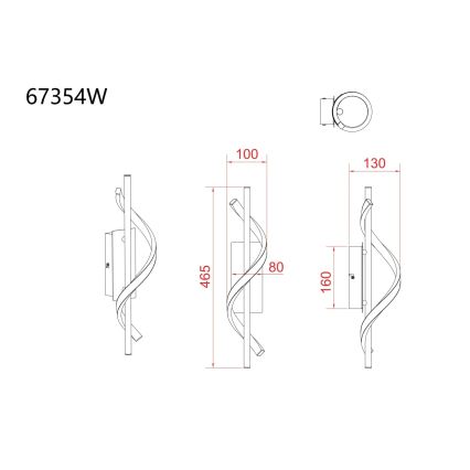 Globo - LED zidna svjetiljka LED/12,5W/230V 3000K