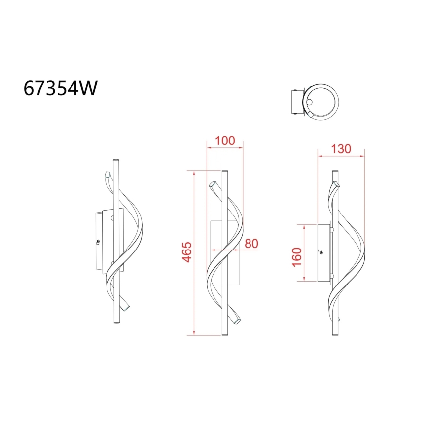 Globo - LED zidna svjetiljka LED/12,5W/230V 3000K