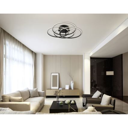 Globo - LED Stropna svjetiljka LED/55W/230V 4000K pr. 51,5 cm crna
