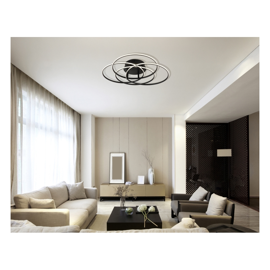 Globo - LED Stropna svjetiljka LED/55W/230V 4000K pr. 51,5 cm crna