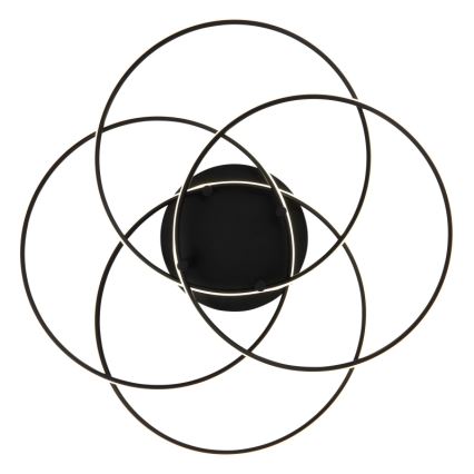 Globo - LED Stropna svjetiljka LED/55W/230V 4000K pr. 51,5 cm crna