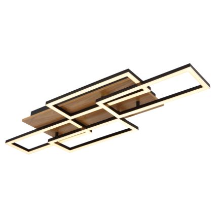 Globo - LED stropno svjetlo s prigušivanjem LED/40W/230V 2700-6500K 32,5x87,5 cm smeđa/crna + daljinski upravljač