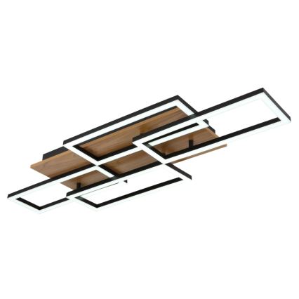 Globo - LED stropno svjetlo s prigušivanjem LED/40W/230V 2700-6500K 32,5x87,5 cm smeđa/crna + daljinski upravljač
