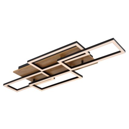 Globo - LED stropno svjetlo s prigušivanjem LED/40W/230V 2700-6500K 32,5x87,5 cm smeđa/crna + daljinski upravljač