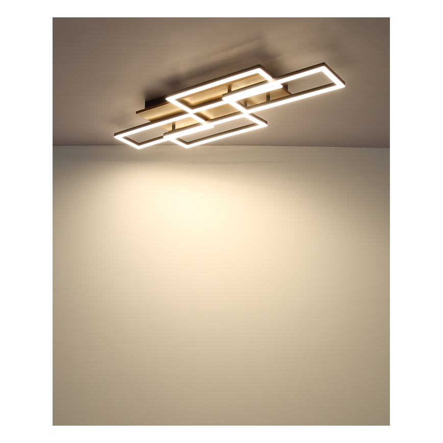 Globo - LED stropno svjetlo s prigušivanjem LED/40W/230V 2700-6500K 32,5x87,5 cm smeđa/crna + daljinski upravljač