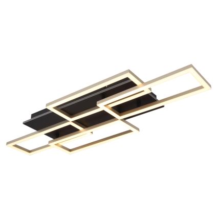 Globo - LED stropna svjetiljka s mogućnošću prigušivanja LED/40W/230V 2700-6500K 32,5x87,5 cm crna + daljinski upravljač