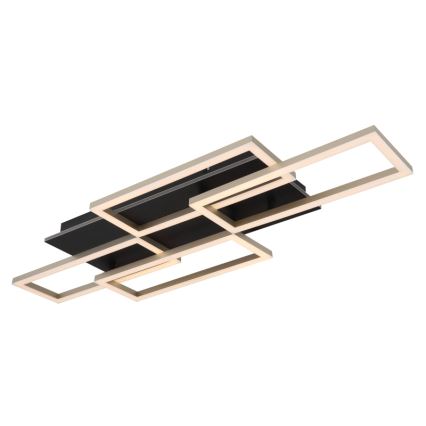 Globo - LED stropna svjetiljka s mogućnošću prigušivanja LED/40W/230V 2700-6500K 32,5x87,5 cm crna + daljinski upravljač