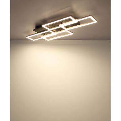 Globo - LED stropna svjetiljka s mogućnošću prigušivanja LED/40W/230V 2700-6500K 32,5x87,5 cm crna + daljinski upravljač