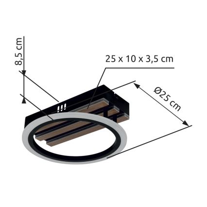 Globo - LED stropna svjetiljka LED/10W/230V 3000/4200/6000K