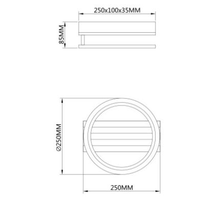 Globo - LED stropno svjetlo LED/10W/230V 3000/4200/600K 25x25 cm