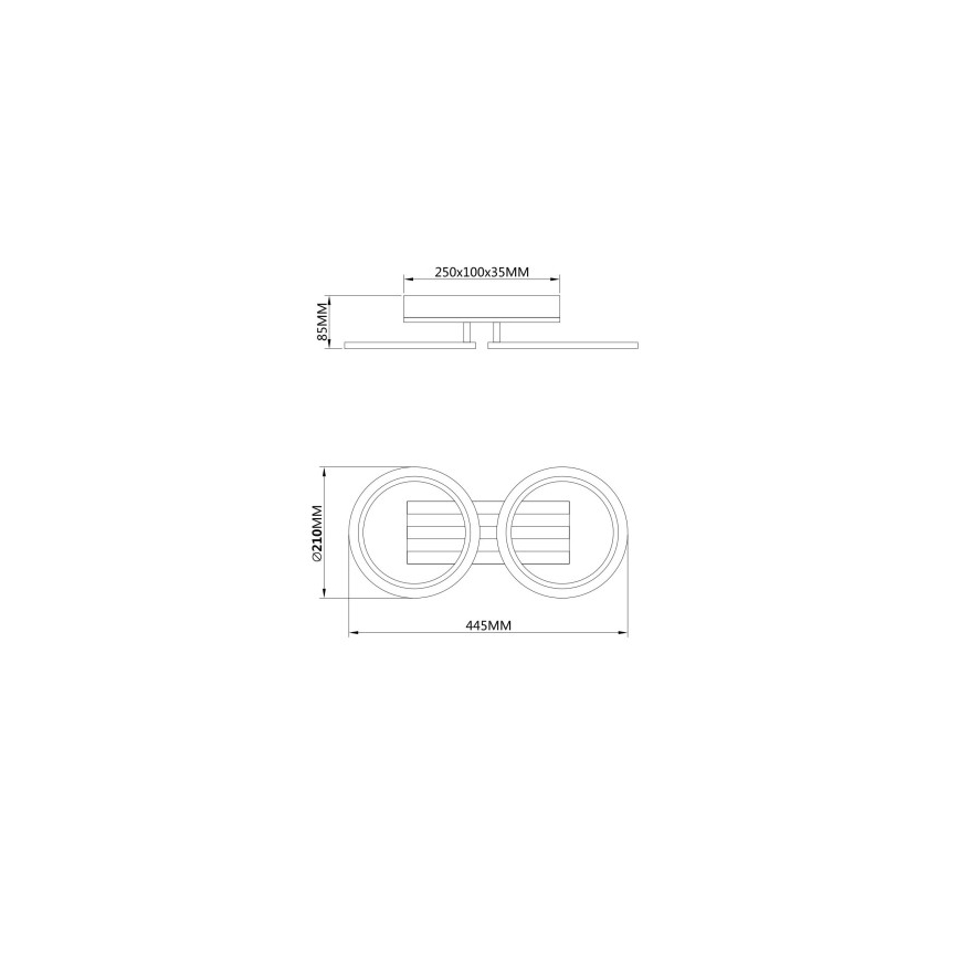 Globo - LED stropna svjetiljka LED/15W/230V 3000/4200/600K 21x44,5 cm