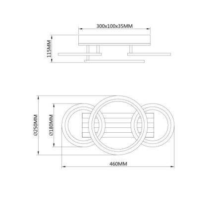 Globo - LED stropna svjetiljka LED/21W/230V 3000/4200/6000K