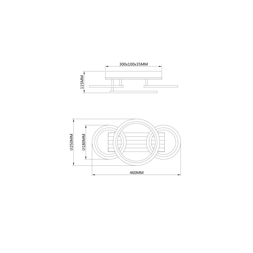 Globo - LED stropna svjetiljka LED/21W/230V 3000/4200/6000K
