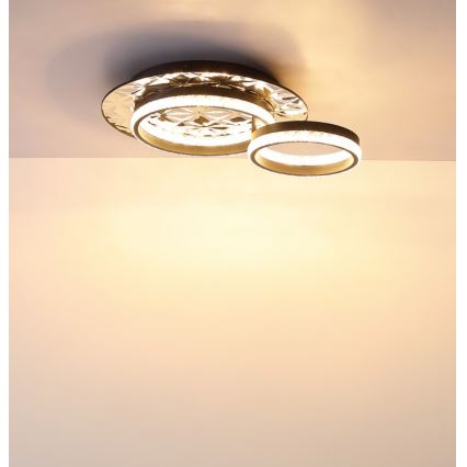 Globo - LED Stropna svjetiljka LED/24W/230V 3000K 40x50,5 cm crna/sjajni krom