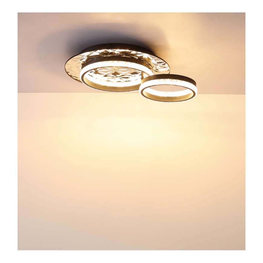 Globo - LED Stropna svjetiljka LED/24W/230V 3000K 40x50,5 cm crna/sjajni krom