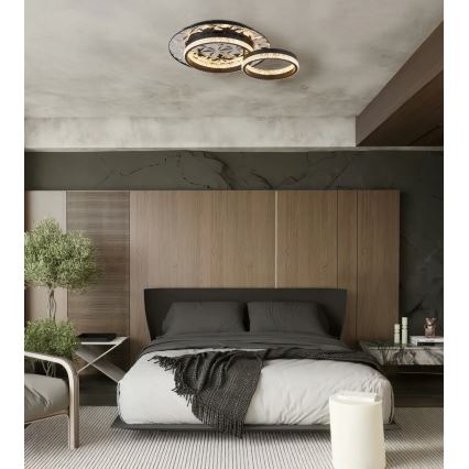 Globo - LED Stropna svjetiljka LED/24W/230V 3000K 40x50,5 cm crna/sjajni krom