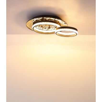 Globo - LED Stropna svjetiljka LED/24W/230V 3000K 40x50,5 cm crna/zlatna
